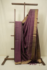 Burgundy Soft Silk Saree - SRBSSS469