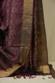 Burgundy Soft Silk Saree - SRBSSS469