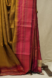 Gold Raw Silk Saree - SRGRSS1005