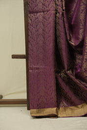 Burgundy Soft Silk Saree - SRBSSS469