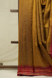 Gold Raw Silk Saree - SRGRSS1005