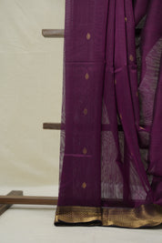 Purple Maheshwari Saree - SRPMS1044