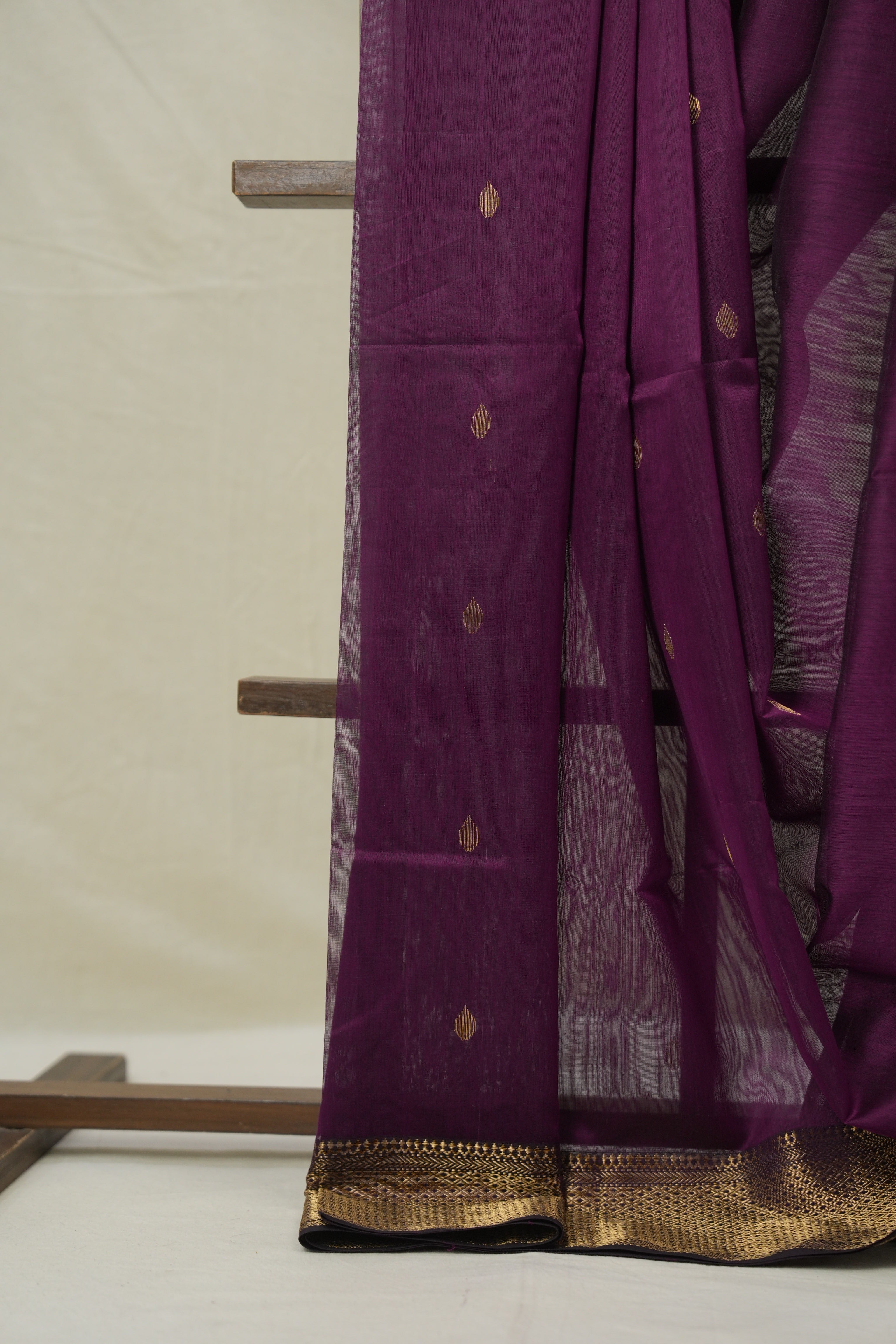 Purple Maheshwari Saree - SRPMS1044