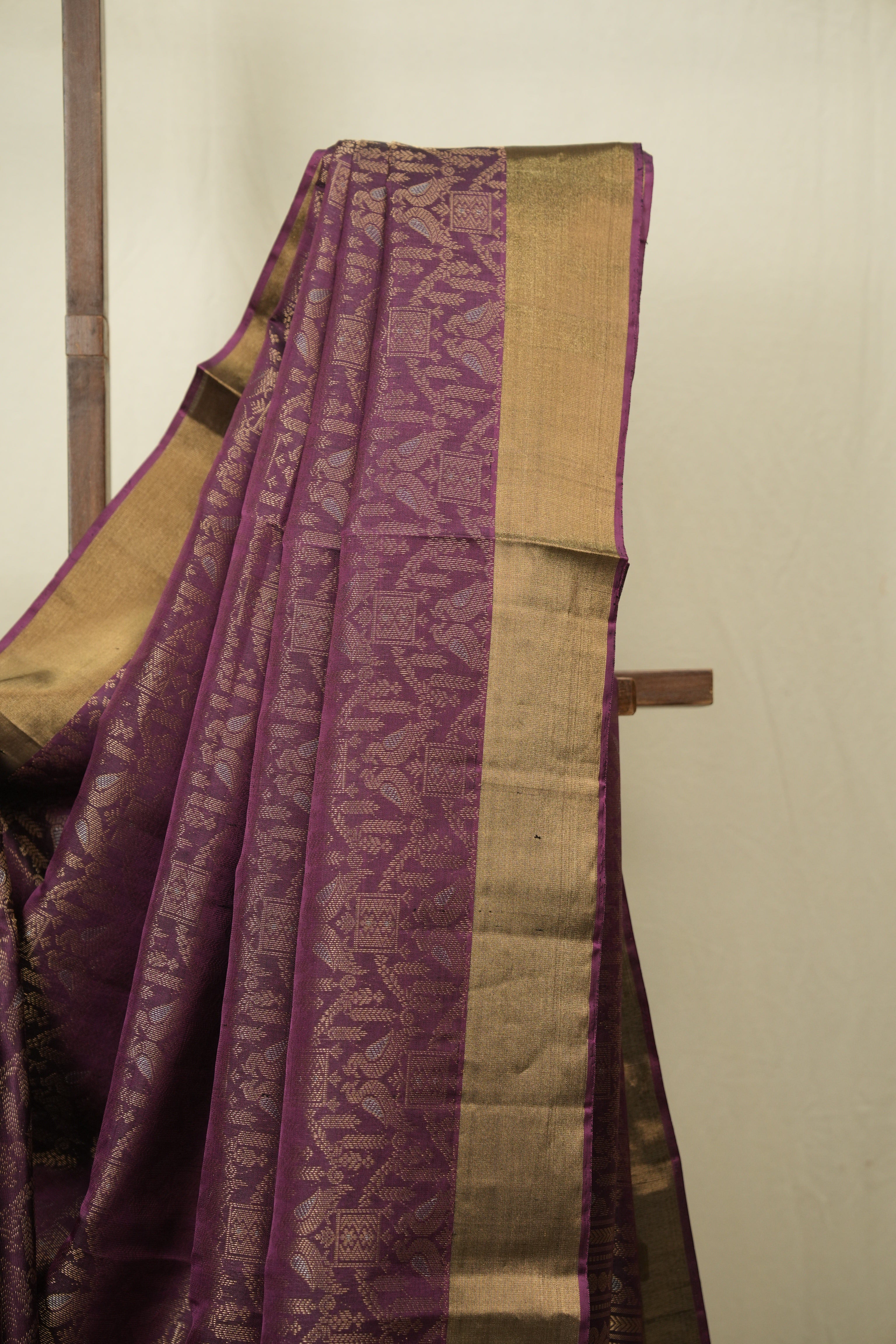 Burgundy Soft Silk Saree - SRBSSS469