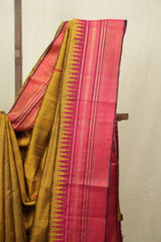 Gold Raw Silk Saree - SRGRSS1005