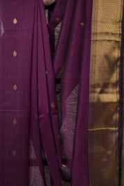 Purple Maheshwari Saree - SRPMS1044