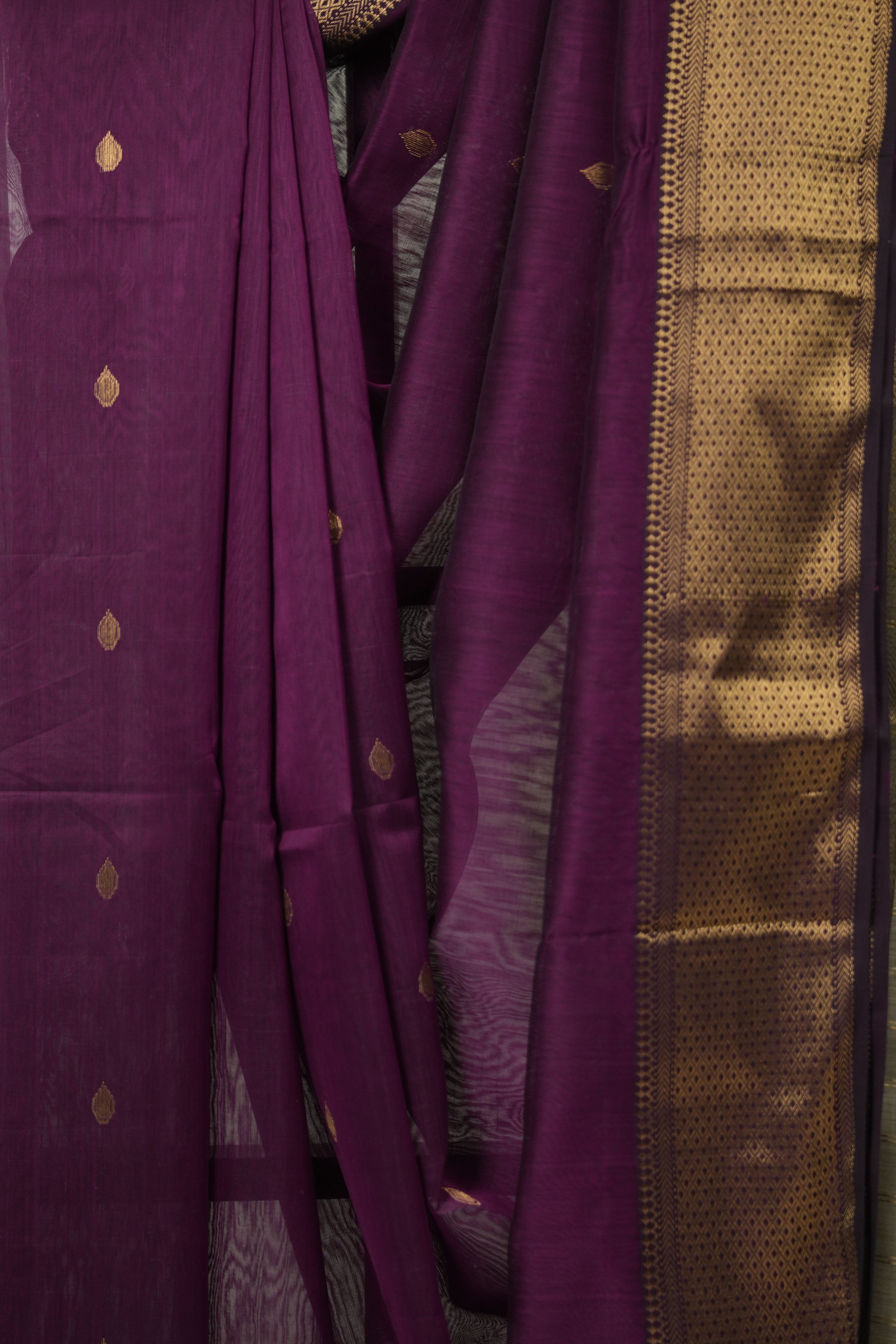 Purple Maheshwari Saree - SRPMS1044