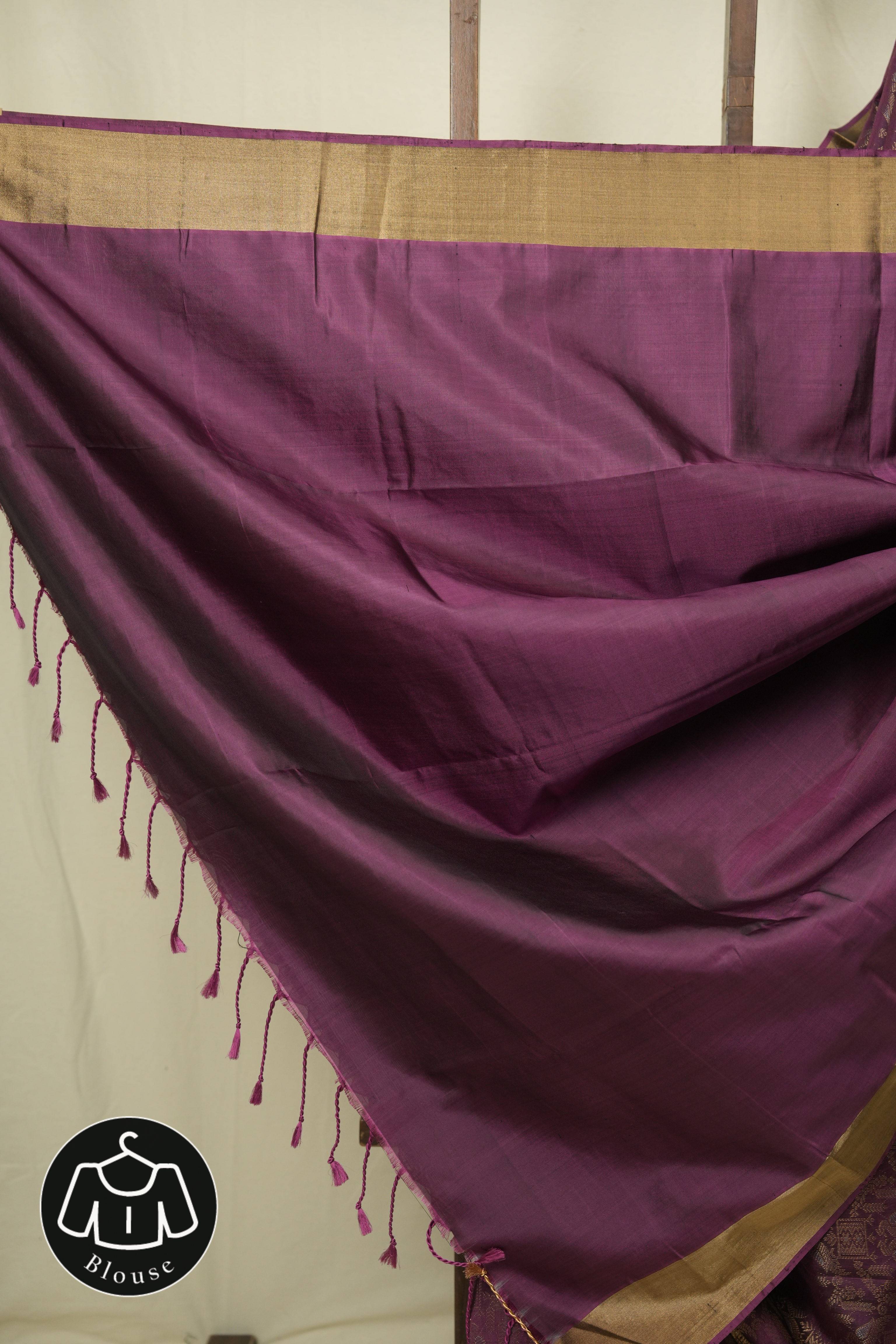Burgundy Soft Silk Saree - SRBSSS469