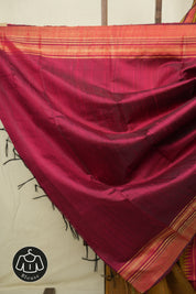 Gold Raw Silk Saree - SRGRSS1005