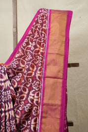 Purple Pink Pochampalli Silk Ikat Saree - SRPPPSIS275
