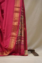 Rani Pink Cotton Paithani Saree - SRRPCPS636