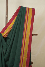 Green Mixed Cotton Ilkal Saree - SRGMCIS933