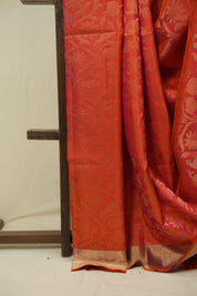 Dual Tone Peach Soft Silk Saree - SRDTPSSS466