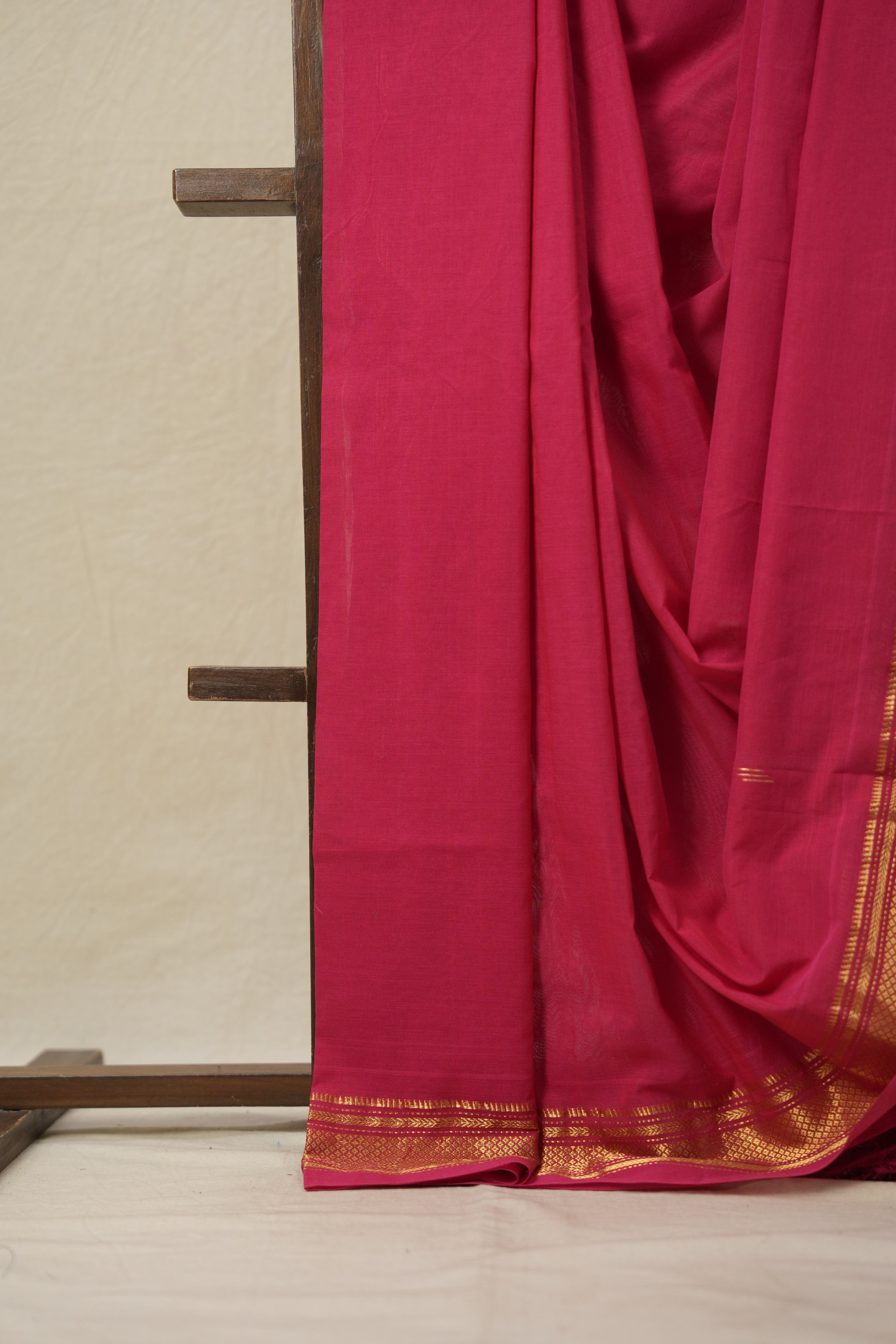 Rani Pink Cotton Paithani Saree - SRRPCPS636