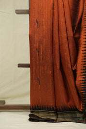 Orange raw Silk Saree - SRORSS1006