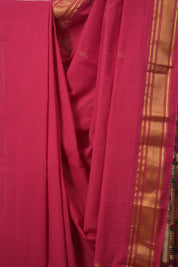 Rani Pink Cotton Paithani Saree - SRRPCPS636