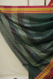 Green Mixed Cotton Ilkal Saree - SRGMCIS933