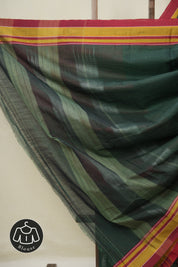 Green Mixed Cotton Ilkal Saree - SRGMCIS933