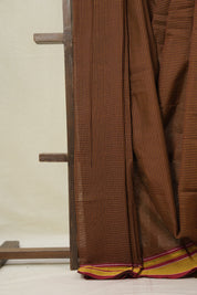 Orange Black Mixed Cotton Ilkal Saree - SROBMCIS932