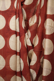 Maroon HBP Cotton Silk Saree With Maheshwari Border - SRMCSS1716