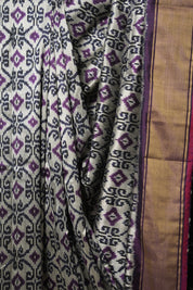 Purple Silver Pochampalli Silk Ikat Saree - SRPSPSIS277
