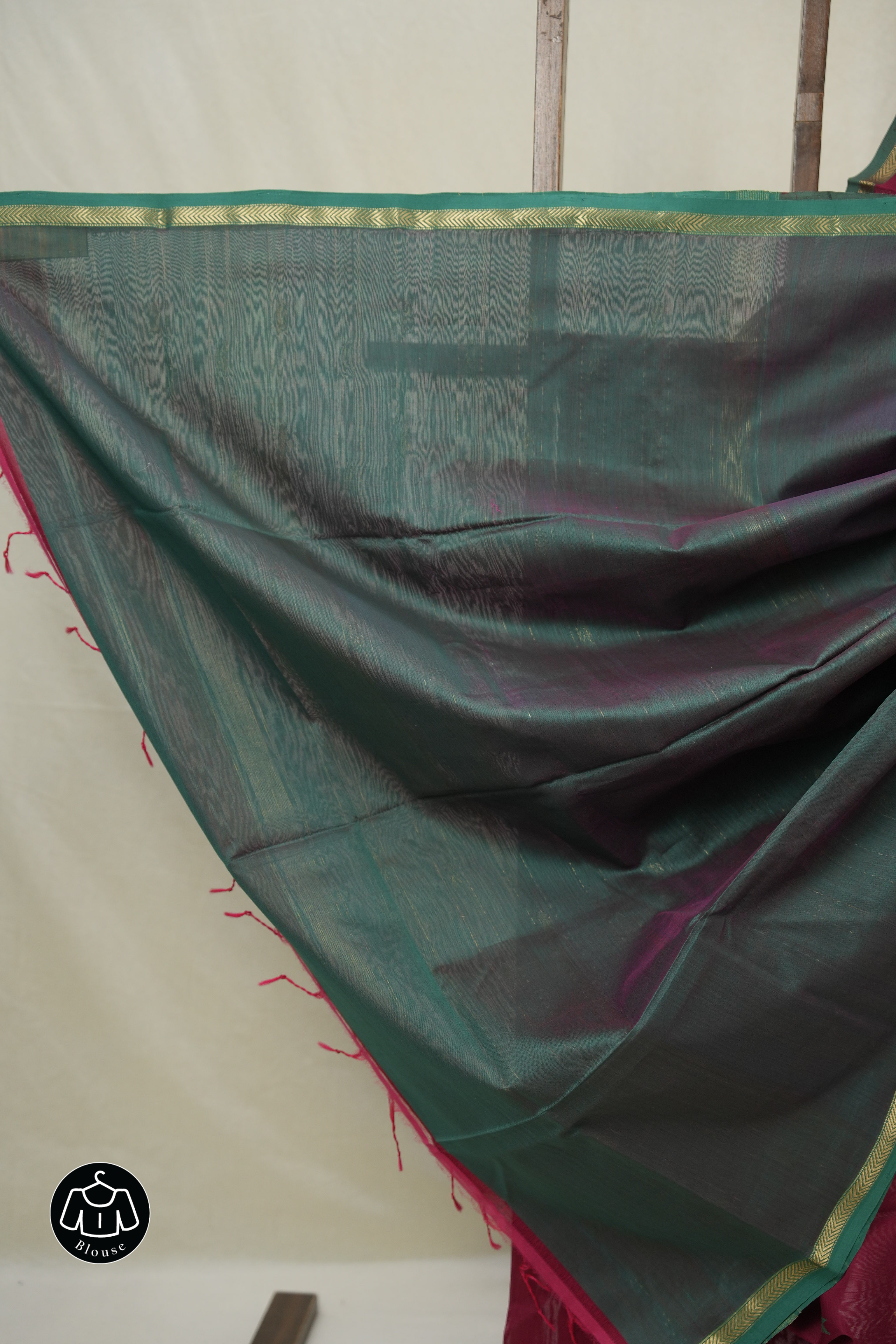 Maroon Maheshwari Saree - SRMMS1046