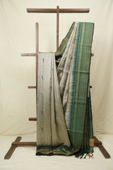 Grey Raw Silk Saree - SRGRSS1002