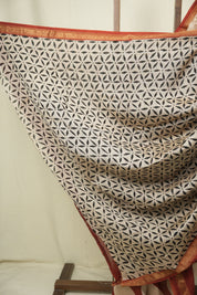 Maroon HBP Cotton Silk Saree With Maheshwari Border - SRMCSS1716