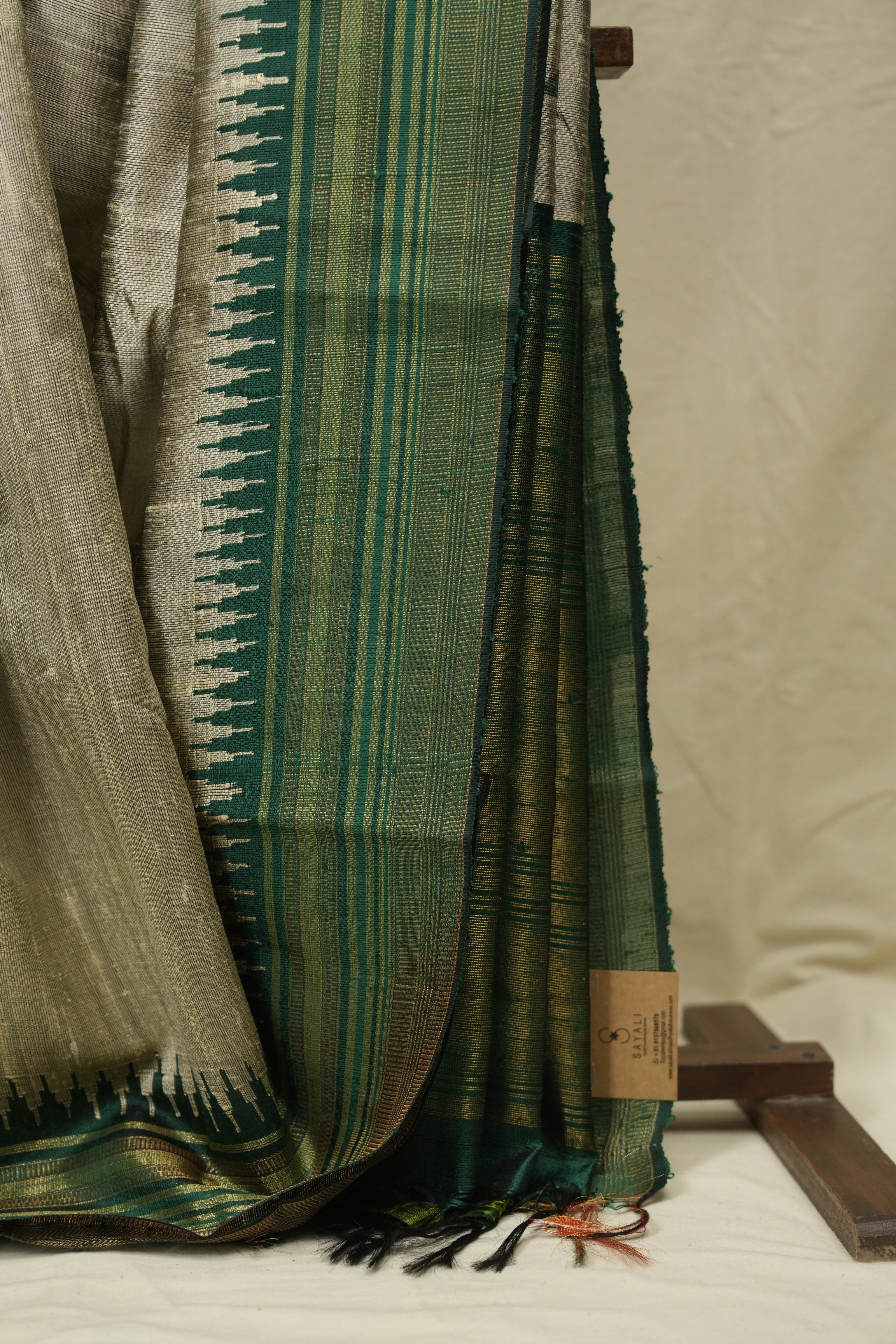 Grey Raw Silk Saree - SRGRSS1002