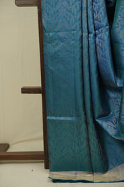 Peacock Blue Soft Silk Saree - SRPBSSS468