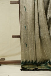 Grey Raw Silk Saree - SRGRSS1002