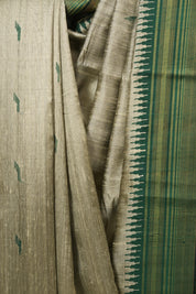 Grey Raw Silk Saree - SRGRSS1002