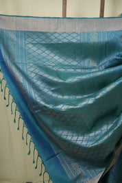 Peacock Blue Soft Silk Saree - SRPBSSS468