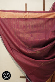 Maroon Cotton Paithani Saree - SRMCPS633