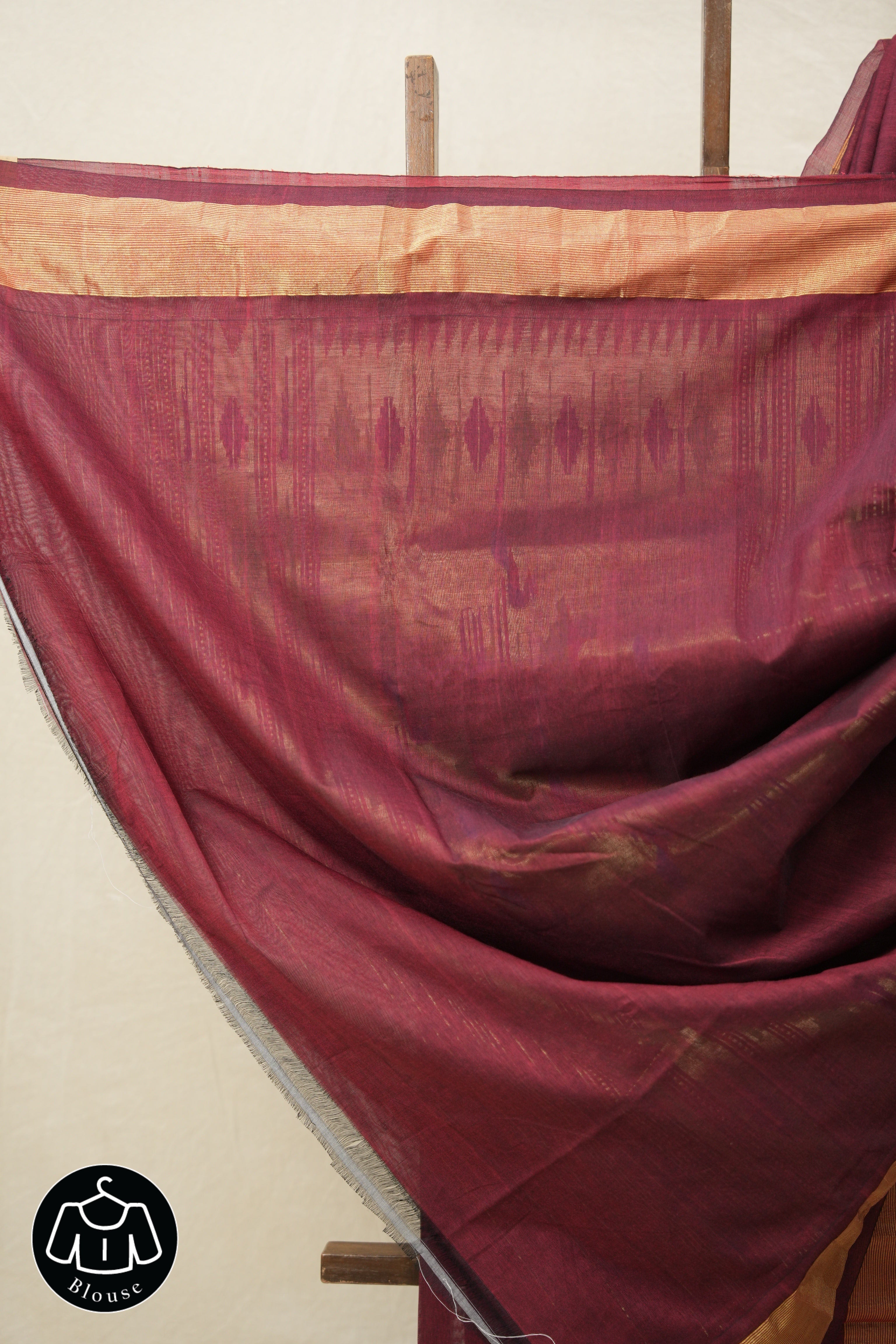 Maroon Cotton Paithani Saree - SRMCPS633