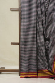 Black Mixed Cotton Ilkal Saree - SRBMCIS930