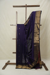 Purple Maheshwari Saree - SRPMS1032