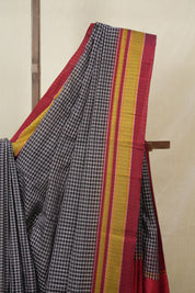 Black Mixed Cotton Ilkal Saree - SRBMCIS930
