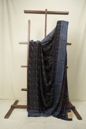 Black HBP Modal Silk Saree - SRBSMS664