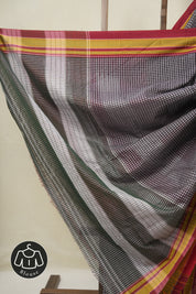 Black Mixed Cotton Ilkal Saree - SRBMCIS930