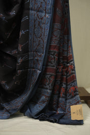 Black HBP Modal Silk Saree - SRBSMS664