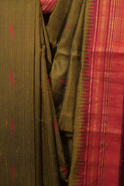 Mehendi Green Raw Silk Saree - SRMGRSS1003