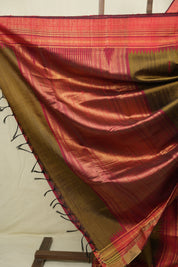 Mehendi Green Raw Silk Saree - SRMGRSS1003