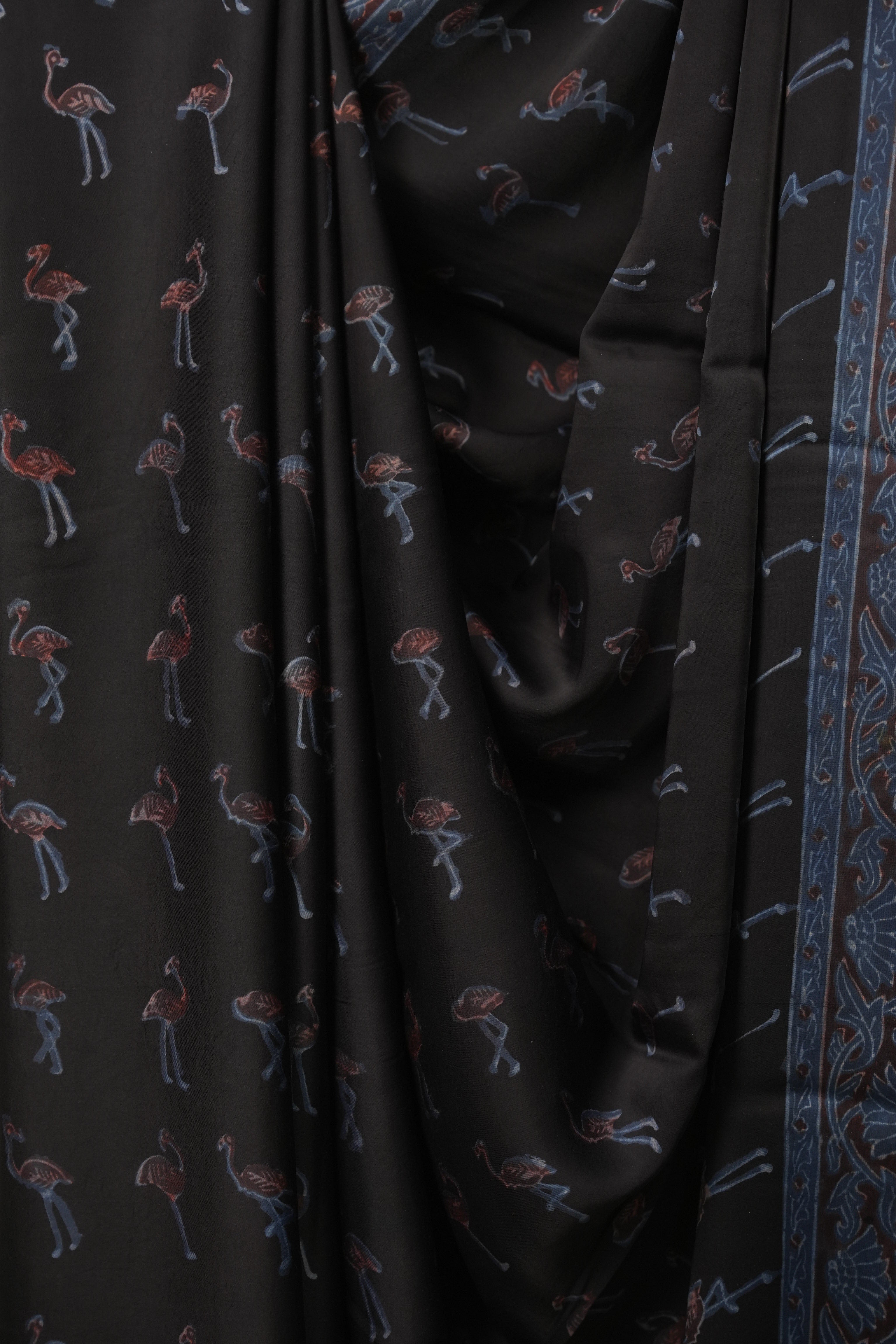 Black HBP Modal Silk Saree - SRBSMS664