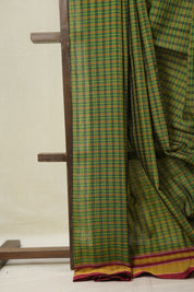 Green Mixed Cotton Ilkal Saree - SRGMCIS941