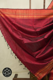 Mehendi Green Raw Silk Saree - SRMGRSS1003
