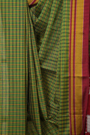 Green Mixed Cotton Ilkal Saree - SRGMCIS941