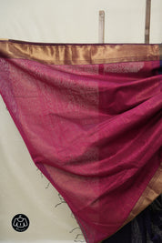 Purple Maheshwari Saree - SRPMS1032