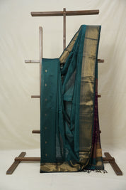 Peacock Green Maheshwari Saree - SRPGMS1031