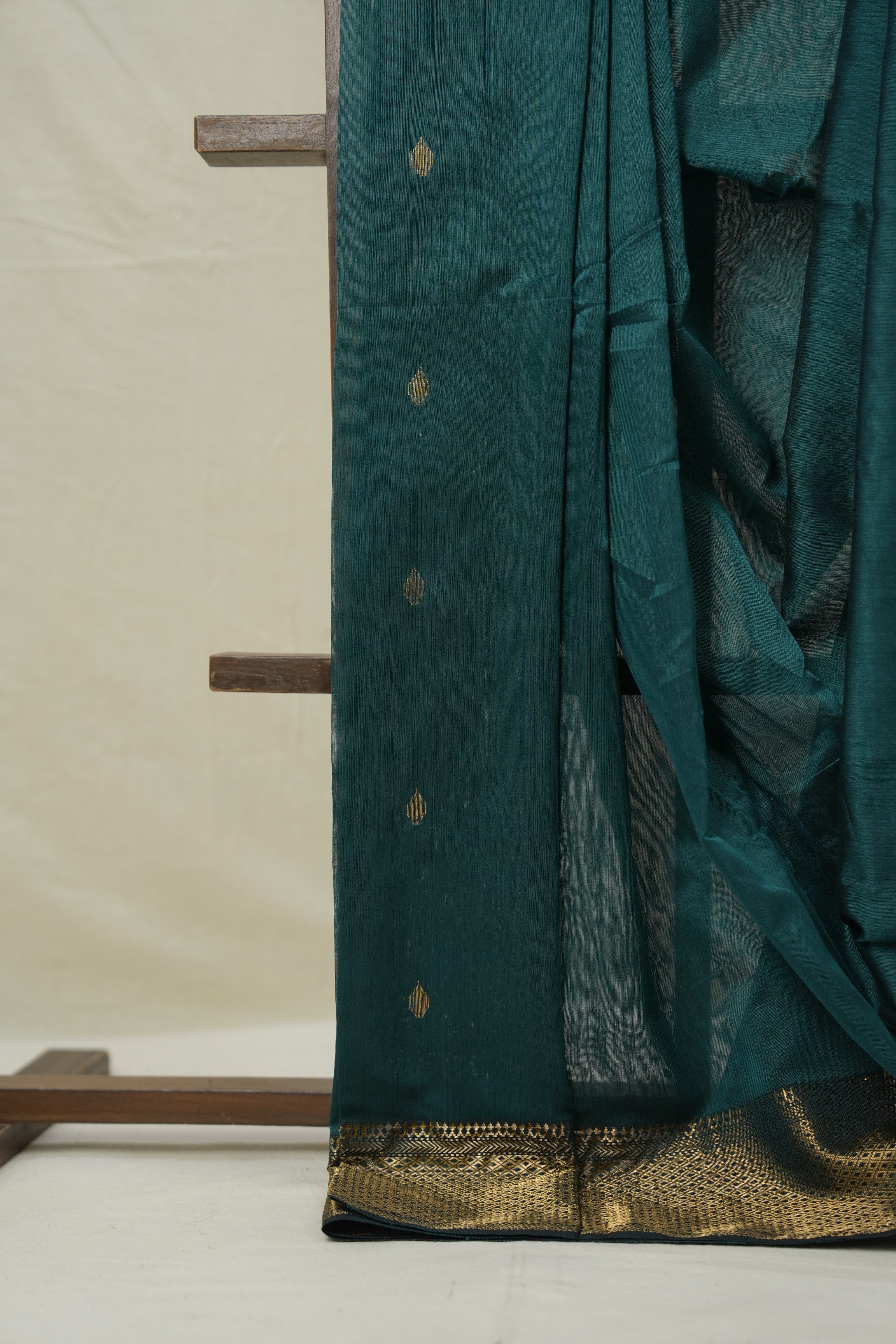 Peacock Green Maheshwari Saree - SRPGMS1031